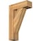 Ekena Millwork Traditional Block Rough Sawn Bracket w/ Offset Brace, Western Red Cedar, 8"W x 24"D x 36"H BKT0806X24X36TRA05RWR - alternate 1